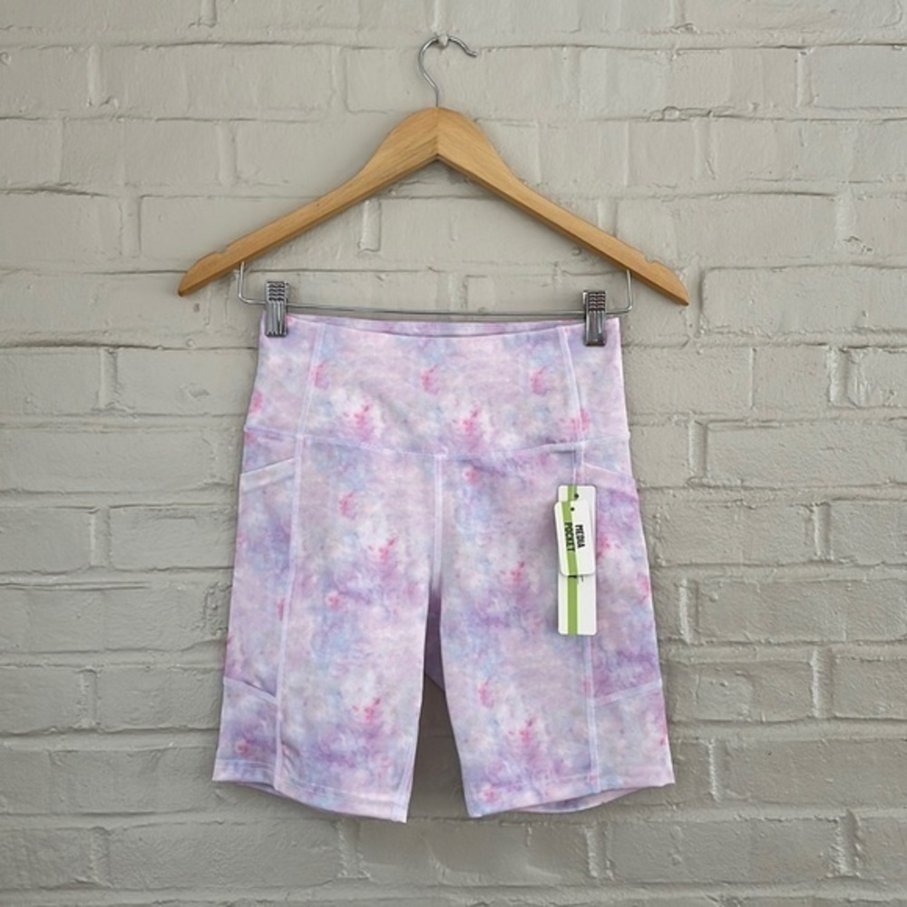 Tie Dye Pockets Biker Shorts